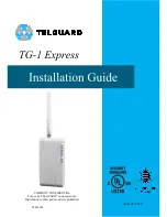 Предварительный просмотр 1 страницы Telguard TG-1 Express CDMA Installation Manual