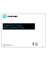 Предварительный просмотр 1 страницы Telguard TG-7 Series Quick Installation Manual