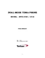 Preview for 1 page of Telian MTD-3500 Manual