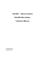 Preview for 1 page of Telikou MS-800T Instruction Manual