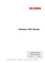 Предварительный просмотр 1 страницы Telindus 1031 User And Reference Manual