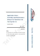 Предварительный просмотр 1 страницы TELink BLE 1x6 Test System 3.2 Assembly And Maintenance Manual