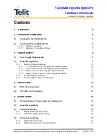 Предварительный просмотр 2 страницы Telit Communications GM862-QUAD Hardware User'S Manual