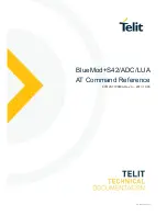 Предварительный просмотр 1 страницы Telit Wireless Solutions BlueMod+S42 Command Reference Manual