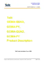 Preview for 1 page of Telit Wireless Solutions GC864 Series Product Description