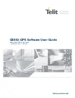 Preview for 1 page of Telit Wireless Solutions GE863-GPS Software User'S Manual