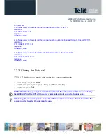 Preview for 27 page of Telit Wireless Solutions GE863-GPS Software User'S Manual