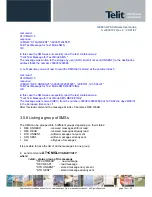 Preview for 72 page of Telit Wireless Solutions GE863-GPS Software User'S Manual