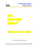 Preview for 1 page of Telit Wireless Solutions GE863-PY Pb balls Hardware User'S Manual