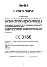 Preview for 1 page of Telit Wireless Solutions GM 882 User Manual