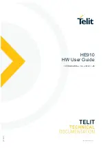 Telit Wireless Solutions HE910 Hardware User'S Manual preview