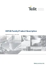 Preview for 1 page of Telit Wireless Solutions HE920 Series Product Description