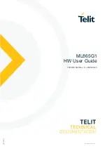 Предварительный просмотр 1 страницы Telit Wireless Solutions ML865G1 Hw User Manual