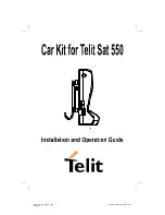 Preview for 1 page of Telit Wireless Solutions Sat 550 Installation And Operation Manual