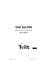 Preview for 1 page of Telit Wireless Solutions Sat 600 User Manual