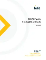 Preview for 1 page of Telit Wireless Solutions SE873 Series Product User Manual