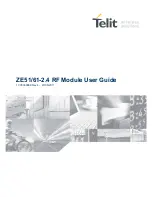 Предварительный просмотр 1 страницы Telit Wireless Solutions ZE51-2.4 User Manual