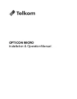 Telkom OPTICON MICRO Installation & Operation Manual preview