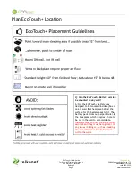 Preview for 8 page of Telkonet ecosmart EcoTouch+ Installation, Operation, Maintenance Manual