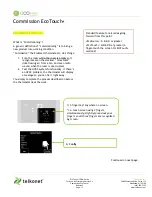 Preview for 20 page of Telkonet ecosmart EcoTouch+ Installation, Operation, Maintenance Manual