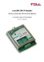 tell ecoLINE SIA Installation And Application Manual предпросмотр