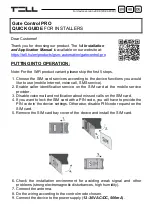 tell Gate Control PRO Quick Manual For Installers preview