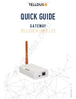 Preview for 1 page of Telldus TELLSTICK ZNET LITE Quick Manual