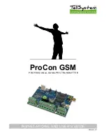 TellSystem Communication ProCon GSM Installation And User Manual предпросмотр