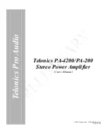 Предварительный просмотр 1 страницы Telonics PA-4200 User Manual