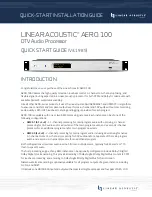 Preview for 1 page of Telos Alliance LINEAR ACOUSTIC AERO.100 Quick Start Installation Manual