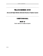 Telos 2101 Series User Manual preview