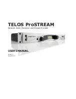 Preview for 1 page of Telos ProSTREAM User Manual