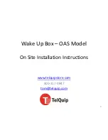 TelQuip Wake Up Box OAS Installation Instructions Manual preview