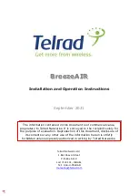 Telrad BreezeAIR 8000 MIMO Installation And Operation Instruction Manual preview