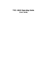 Preview for 1 page of Telson TDC-6610 Operating Manual