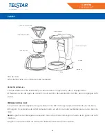 Предварительный просмотр 3 страницы Telstar CAFETERA TCF012910CT Manual