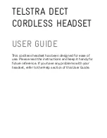 Telstra DECT CORDLESS HEADSET User Manual предпросмотр