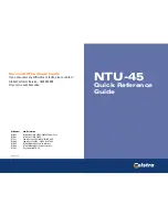 Telstra NTU-45 Quick Reference Manual preview