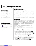 Предварительный просмотр 22 страницы Telstra V1600 SMS Colour Screen User Manual