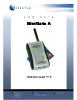 Telsyco MiniGate A Installation Manual preview