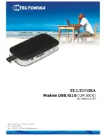 Teltonika ModemUSB/G10 User Manual preview