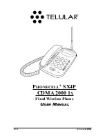 Предварительный просмотр 1 страницы Telular CDMA 2000 1X User Manual