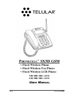 Предварительный просмотр 1 страницы Telular Phonecell SX5D GSM User Manual