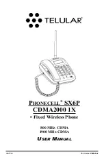 Telular PHONECELL SX6P CDMA2000 1X User Manual preview