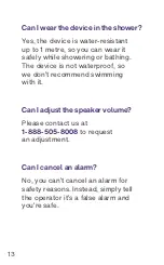 Preview for 13 page of TELUS LivingWell Companion Home User Manual