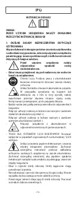 Предварительный просмотр 73 страницы Telwin 804098 Instruction Manual