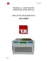 TEM A07A2200S Maintenance And Installation Manual preview