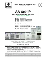 Tema Telecomunicazioni AA-500-IP Technical And Installation Manual предпросмотр