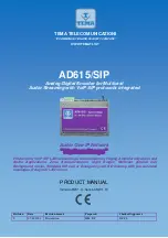 Tema Telecomunicazioni AD615/SIP Product Manual preview