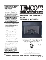 Preview for 1 page of Temco ADF3310N-4 Operating Instructions Manual